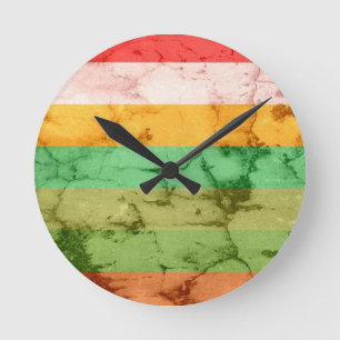 Relógio Redondo Fundo do Arco-Íris Estirpes