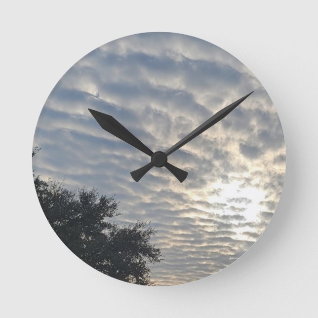 RELÓGIO REDONDO FUSÃO EM NUVEM CORTADA (Frente)