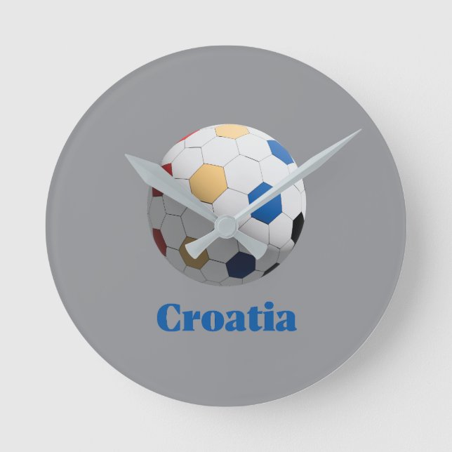 Relógio Redondo Futebol Croata (Frente)