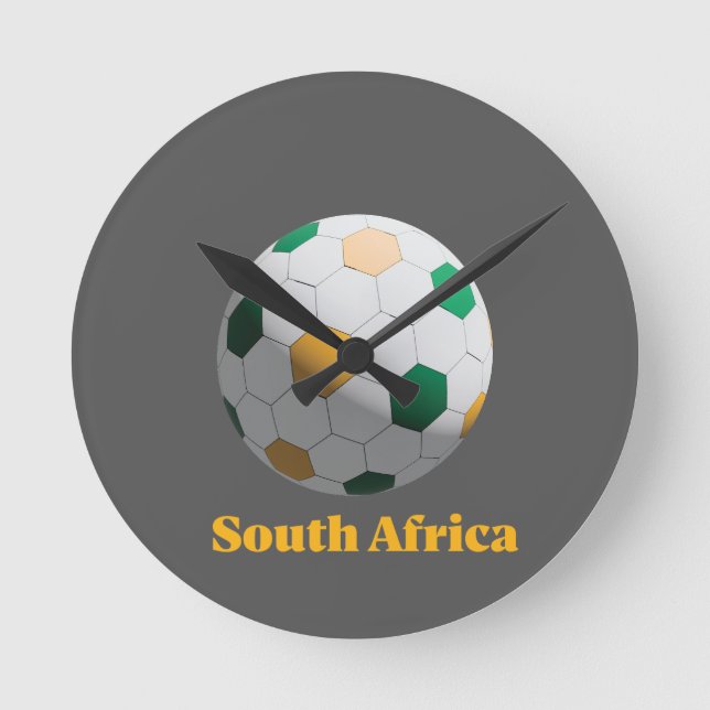 Relógio Redondo Futebol da África do Sul (Frente)