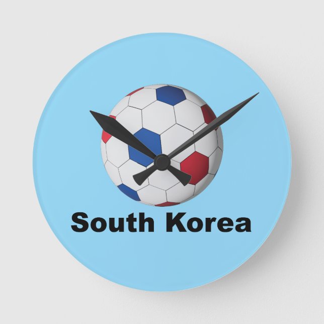 Relógio Redondo Futebol da Coreia do Sul (Frente)