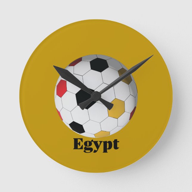 Relógio Redondo Futebol Egito (Frente)