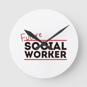Relógio Redondo Futuro trabalhador social