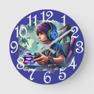 Relógio Redondo Gamer Menino