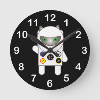 Relógio Redondo Gatinho astronauta