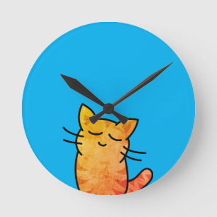 Relógio Redondo Gato
