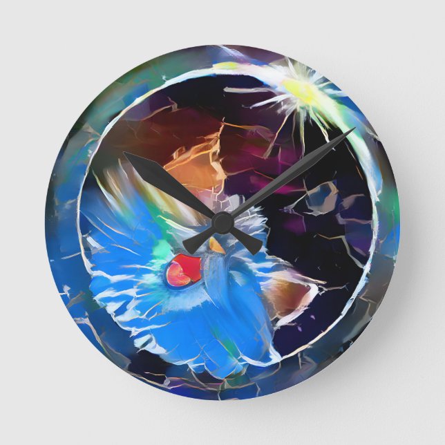 Relógio Redondo Gato 6 - Elipse solar (Frente)