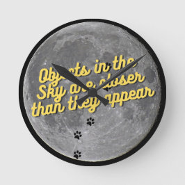 Relógio Redondo Gato na Lua