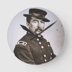 Relógio Redondo General Philip H. Sheridan (1831-88) (foto de b/w)
