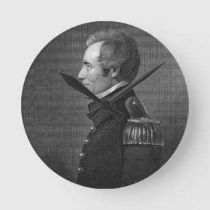 Relógio Redondo General principal Edmund Pendleton Gaines