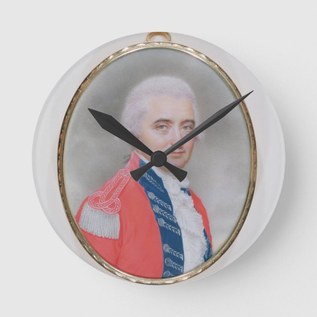 Relógio Redondo General principal senhor Barry Fechamento (d.1813) (Frente)