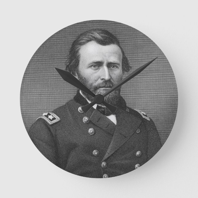 Relógio Redondo General Ulysses Simpson Grant, gravado após uma (Frente)