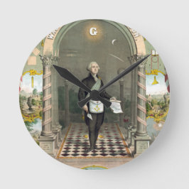 Relógio Redondo George Washington como Freemason