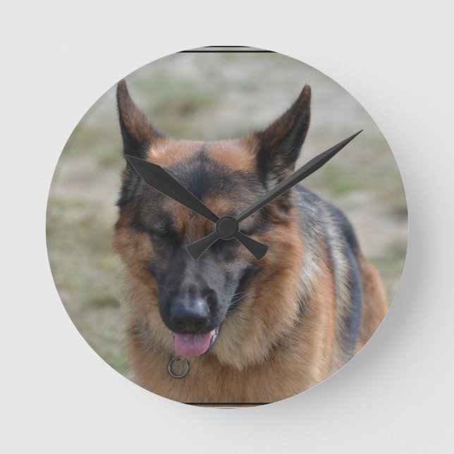 Relógio Redondo German shepherd incrível (Frente)