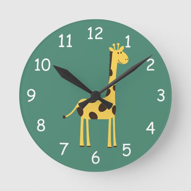 Relógio Redondo Giraffe Clock (Frente)