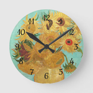 Relógio Redondo Girassóis Vincent van Gogh