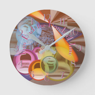 Relógio Redondo Gire para trás as mãos do tempo algo inverso outro