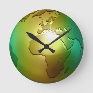 Relógio Redondo Globo nobre do mundo - pulso de disparo de parede