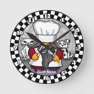 Relógio Redondo Gnome chef 