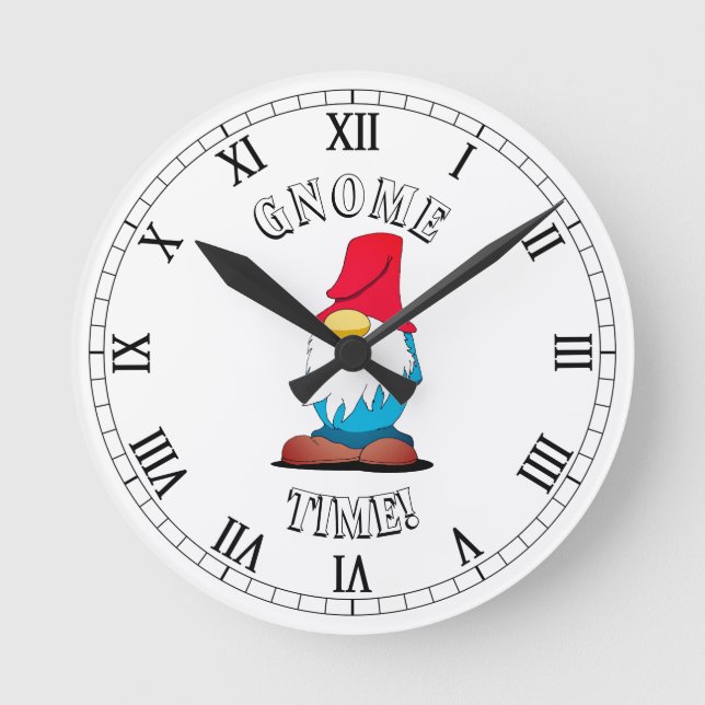 Relógio Redondo Gnome Wall Clock (Frente)
