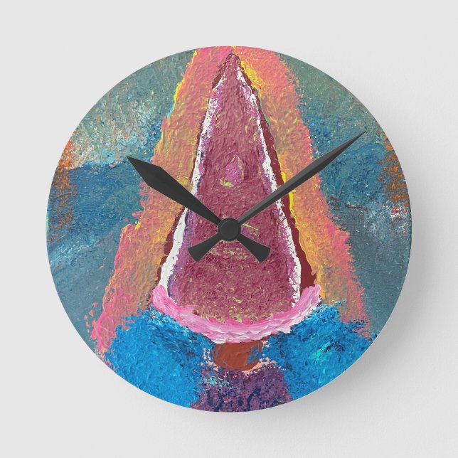 Relógio Redondo Gnomeification clock (Frente)