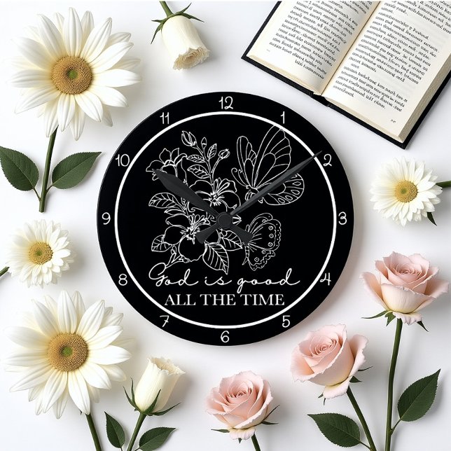 Relógio Redondo God Is Good All The Time Art (Criador carregado)