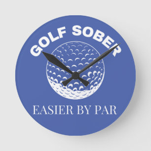 Relógio Redondo Golf Sober Mais Fácil Pela Cota Par Funny Golfing
