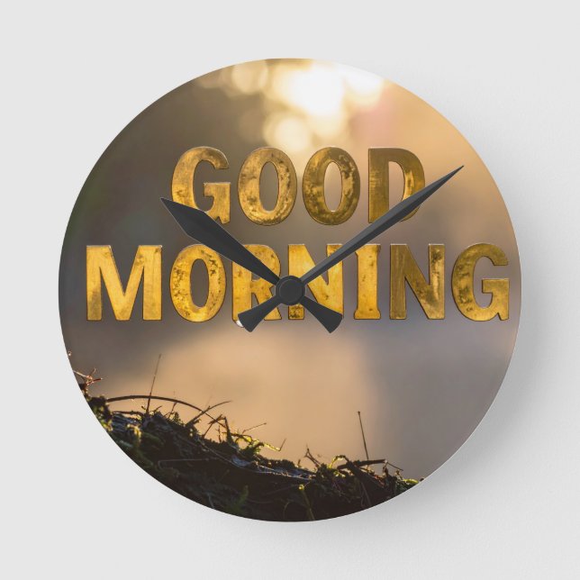 Relógio Redondo Good morning (Frente)