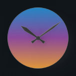 Relógio Redondo Gradiente Azul, Roxo e Laranja<br><div class="desc">Relógio de Muro de Gradiente Azul,  Roxo e Laranja por Gerson Ramos.</div>