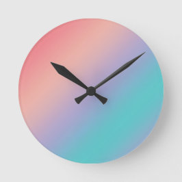 Relógio Redondo Gradiente com as cores do arco-íris