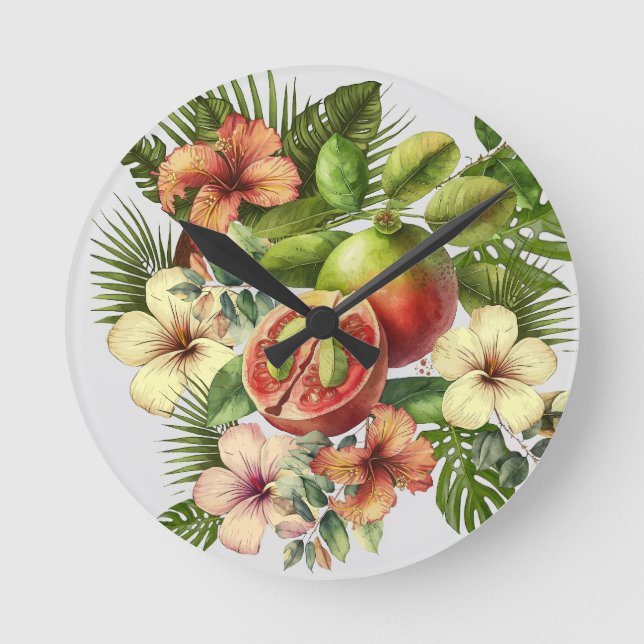Relógio Redondo Grandma Manuela's Guavas (Frente)