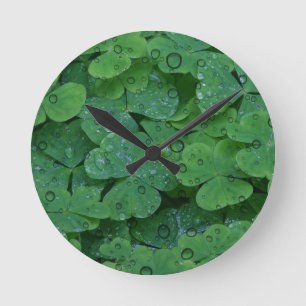 Relógio Redondo Green Irish Clover