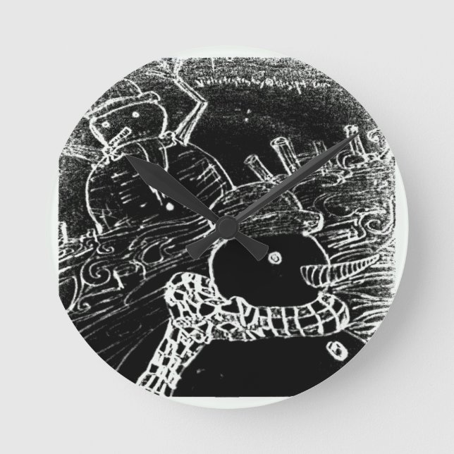 Relógio Redondo guardião da neve do iaie (Frente)