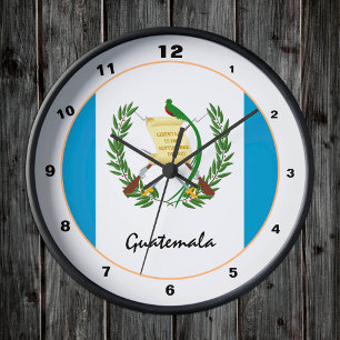 Relógio Redondo Guatemala Flag e Guatemala estão em moda/design