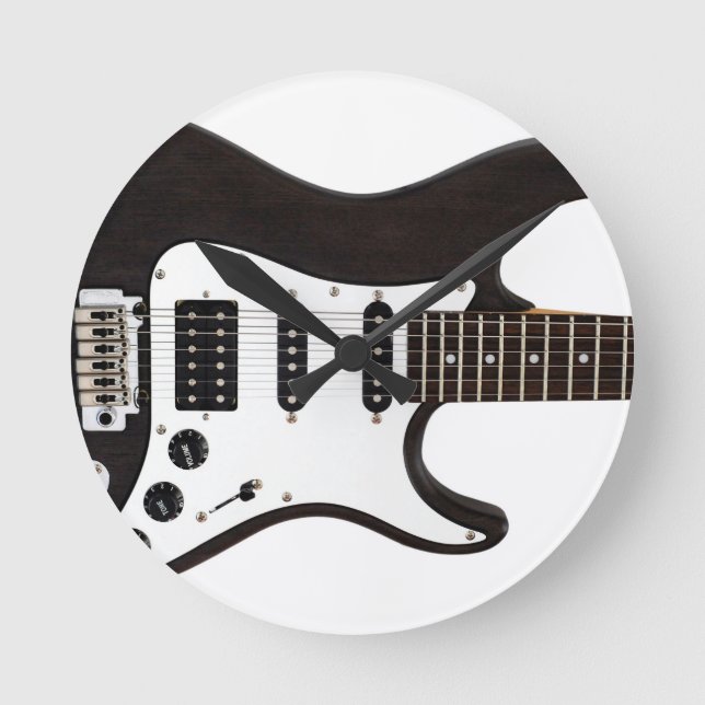 Relógio Redondo Guitarra elétrica (Frente)