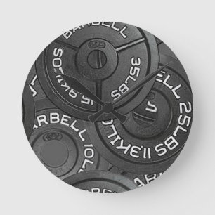 Relógio Redondo Gym Bodybuilder Wall Clock