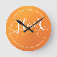 Hairstylist Makeup Salon Chic Orange Tesoura Doura