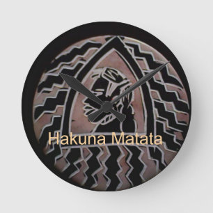Relógio Redondo Hakuna Matata Bongo Flavor.