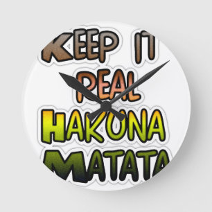 Relógio Redondo Hakuna Matata Mantém Os Presentes Reais