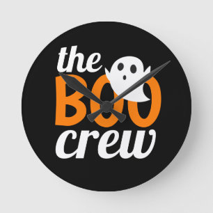 Relógio Redondo Halloween Simples A Tripulação De Boo É Fantástico