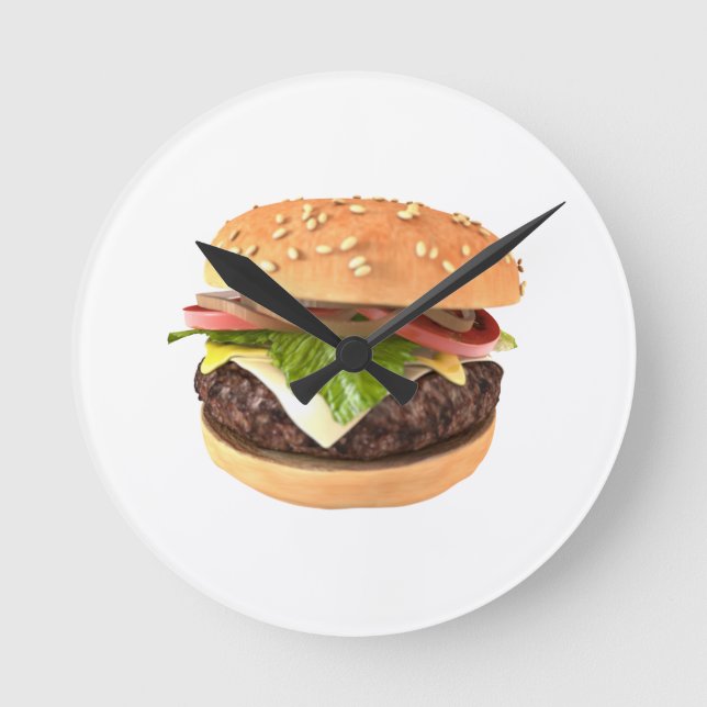 Relógio Redondo Hamburger (Frente)