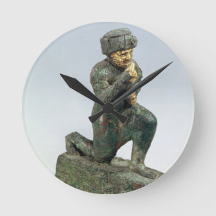 Relógio Redondo Hammurabi, rei de Babylon, praying antes de um