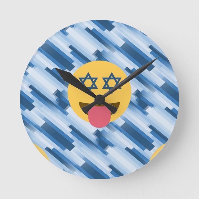 Relógio Redondo hanukkah chanukkah emoji (Frente)
