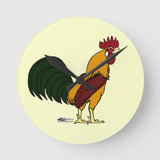 Relógio Redondo Happy Rooster (Frente)