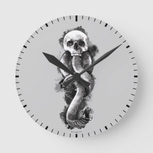 Relógio Redondo Harry Potter   Marca Escura Watercolor