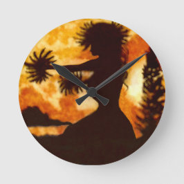 Relógio Redondo Hawiian Hula Dancer