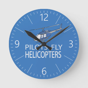 Relógio Redondo Helicópteros pilotos