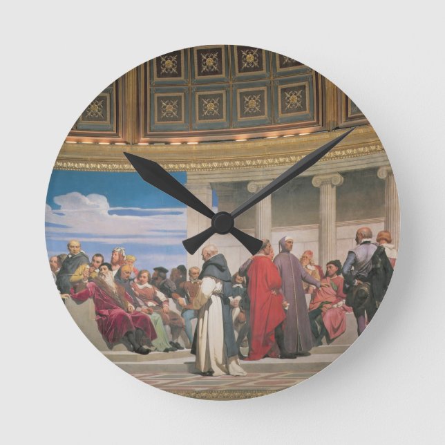 Relógio Redondo Hemiciclo: Artistas de Todas as Idades, detalhes d (Frente)