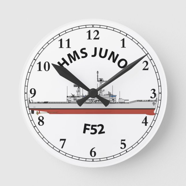 RELÓGIO REDONDO HMS JUNO - F52 - LEANDER ORIG (Frente)