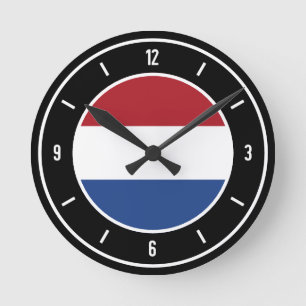 Relógio Redondo Holanda Flag Elegant